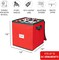 Christmas Ornament Storage Box Christmas Decor Storage Containers that Store up to 64 – 3” x 3” Holiday Xmas Ornaments – Adjustable Compartment To Fit Many Sizes Ornaments – Red